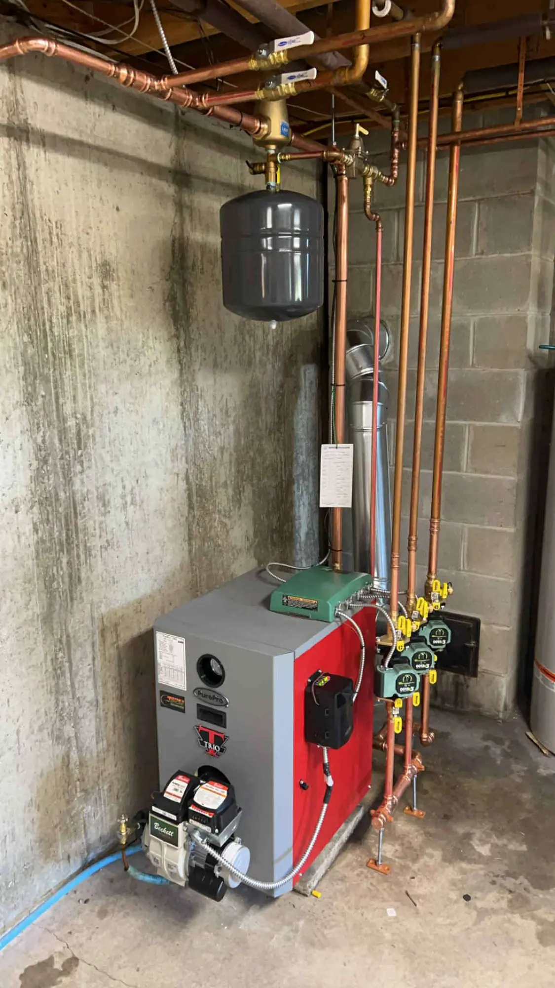 New oil boiler installation service